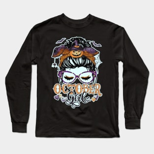 Spooky Girl Autumn Long Sleeve T-Shirt